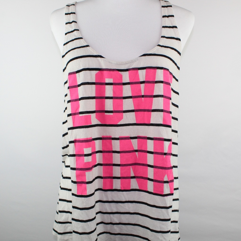 Pink Victoria Secret Tank Top Size L Razor Back